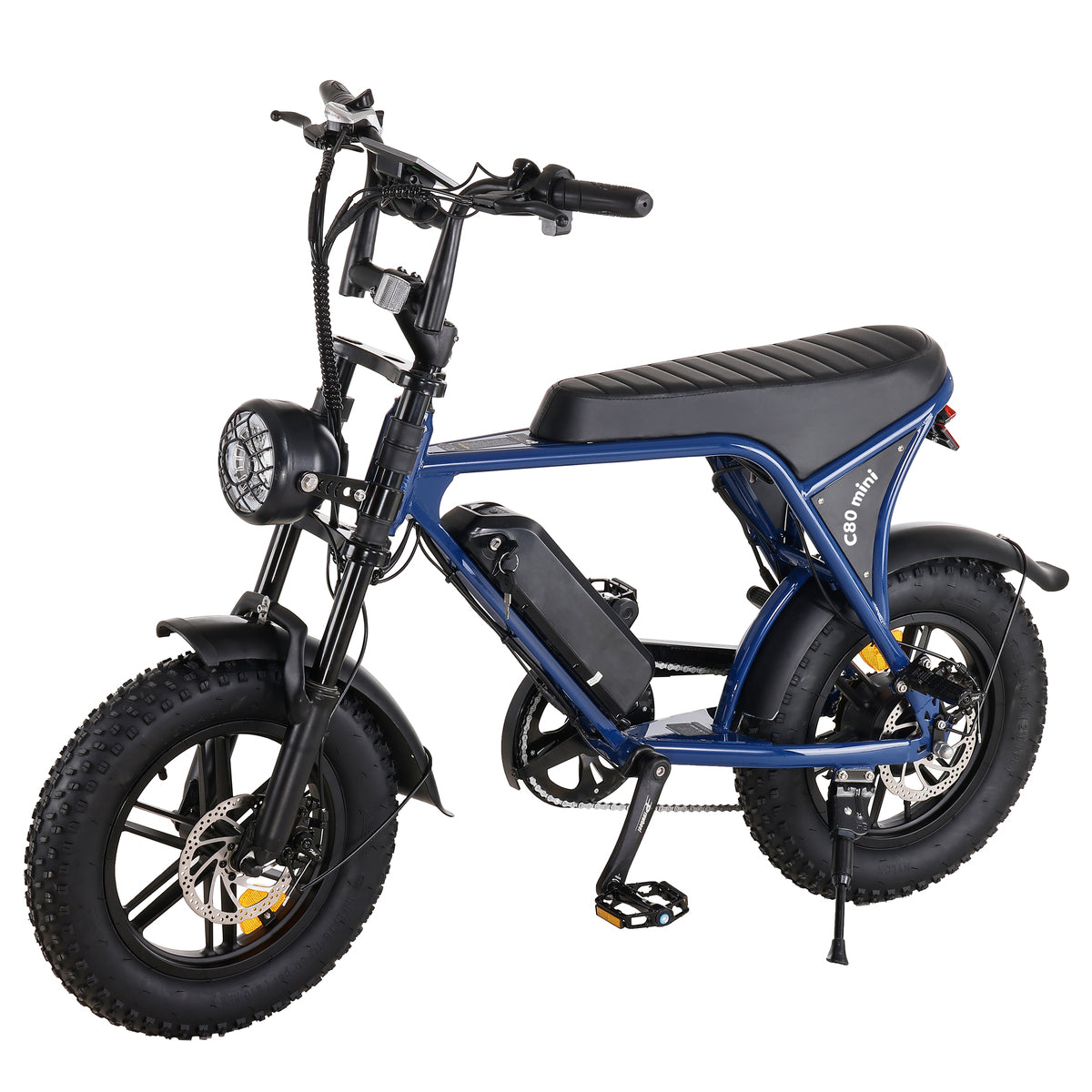 OUXI C80 Mini Elektrische Fatbike – Donkerblauw | 250W – 48V | 2 Jaar Garantie