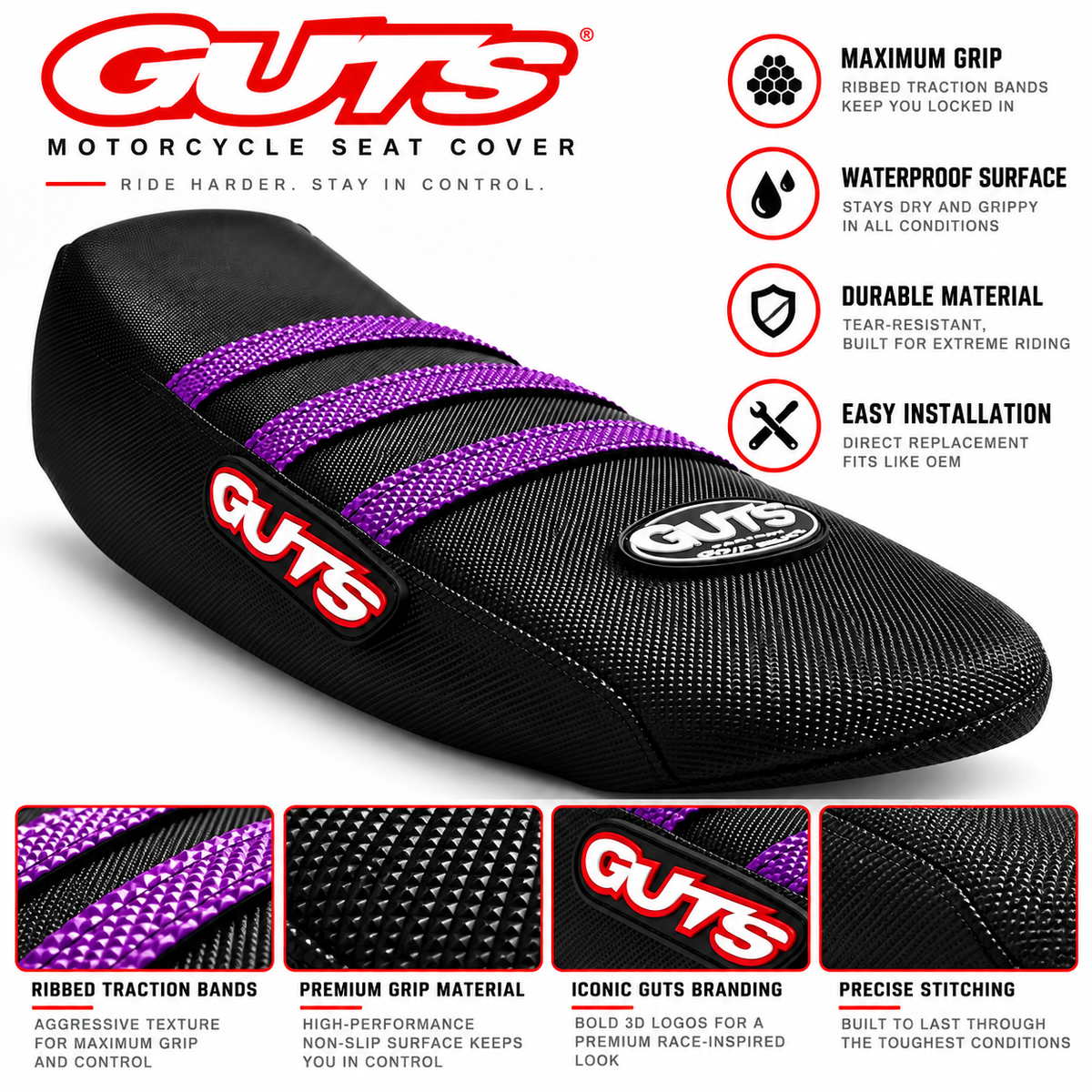 GUTS Seat Cover Zadelhoes voor OUXI GT2000 & Sur-Ron LBX – Zwart