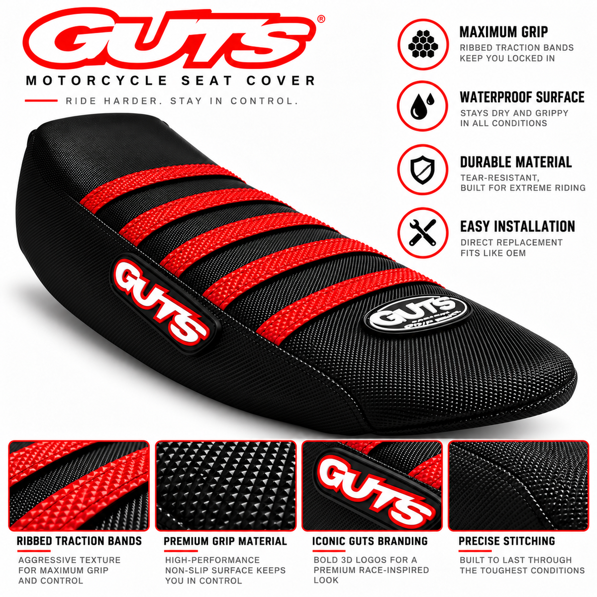 GUTS Seat Cover Zadelhoes voor OUXI GT2000 & Sur-Ron LBX – Zwart