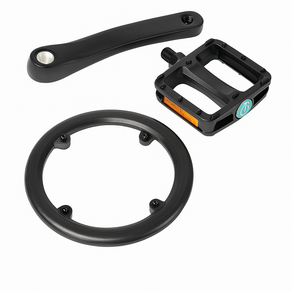 Linker Crankset voor V20 – 3-delig: Crank, Pedaal & Bescherming