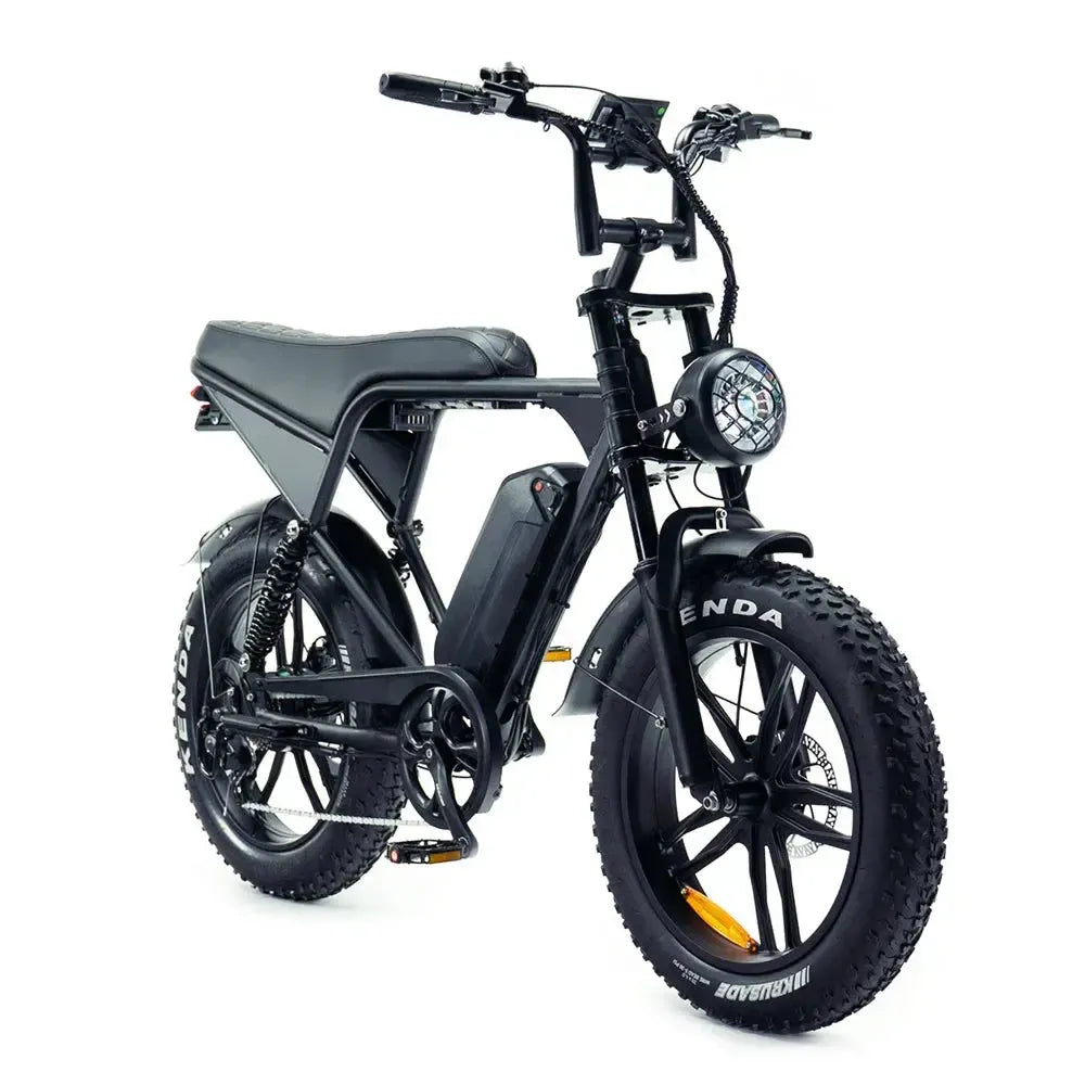 OUXI V8 Pro / C80 Pro Fatbike – Zwart | 100KM Range | Inclusief Slot + Telefoonhouder | Rijklaar Geleverd