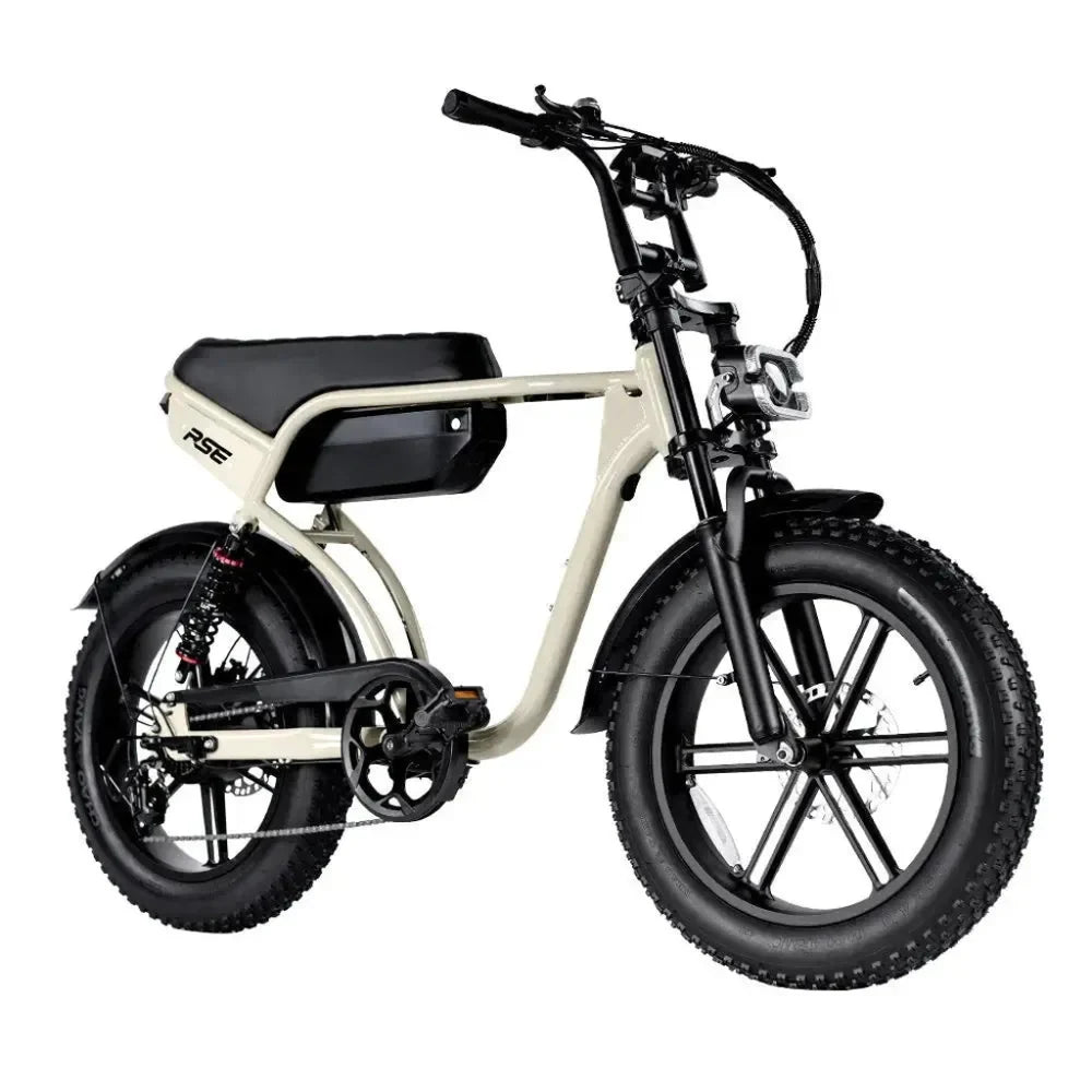 RSE Fatbike Beige – 48V 15Ah | NFC, Alarm & Voetsteunen