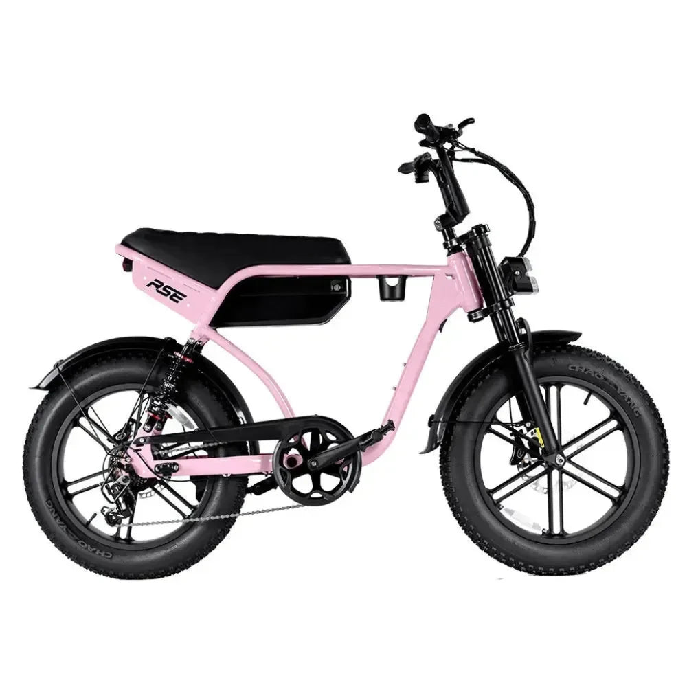 RSE Fatbike Roze – 48V 15Ah | NFC, Alarm & Voetsteunen