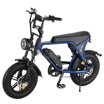 OUXI C80 Mini Elektrische Fatbike – Donkerblauw | 250W – 48V | 2 Jaar Garantie