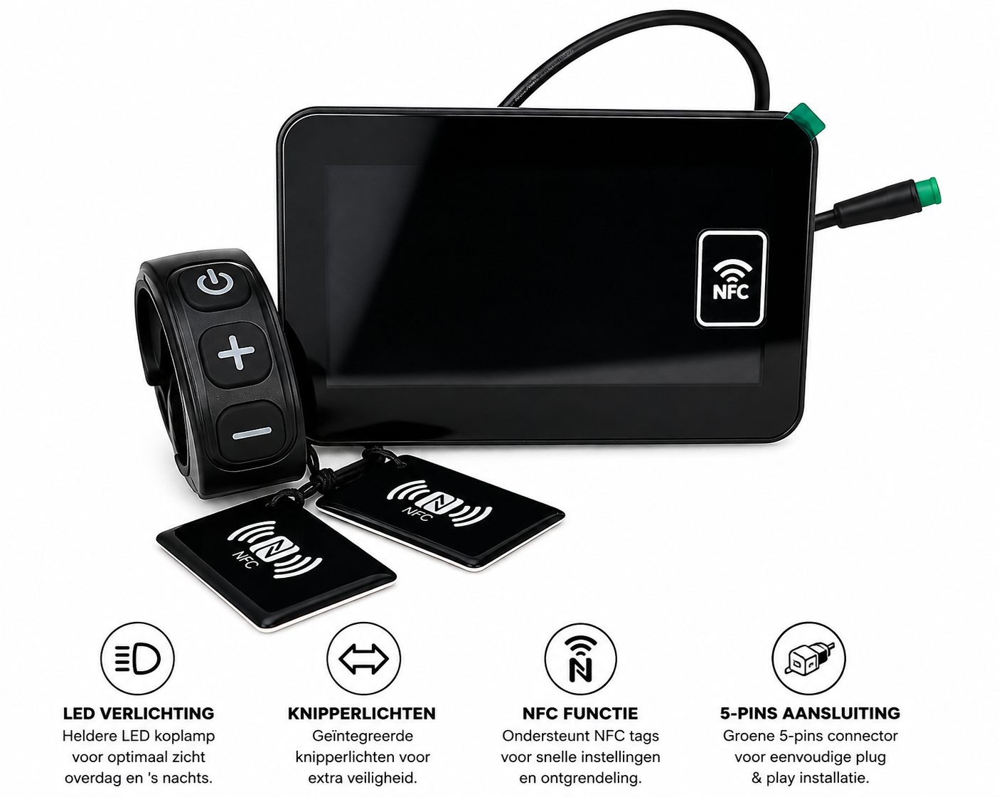 V20 / V20 Pro Fatbike NFC Display Opvoerbaar – NFC Scherm met Killswitch