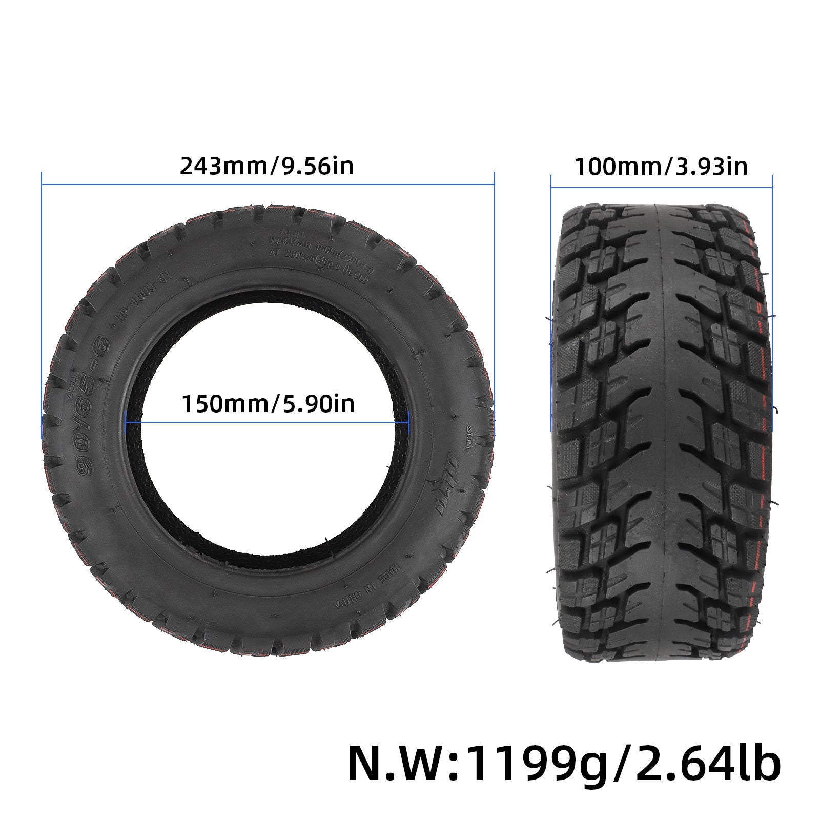Elektrische Step Buitenband 11 Inch 90/65-6.5 – Off-Road Band