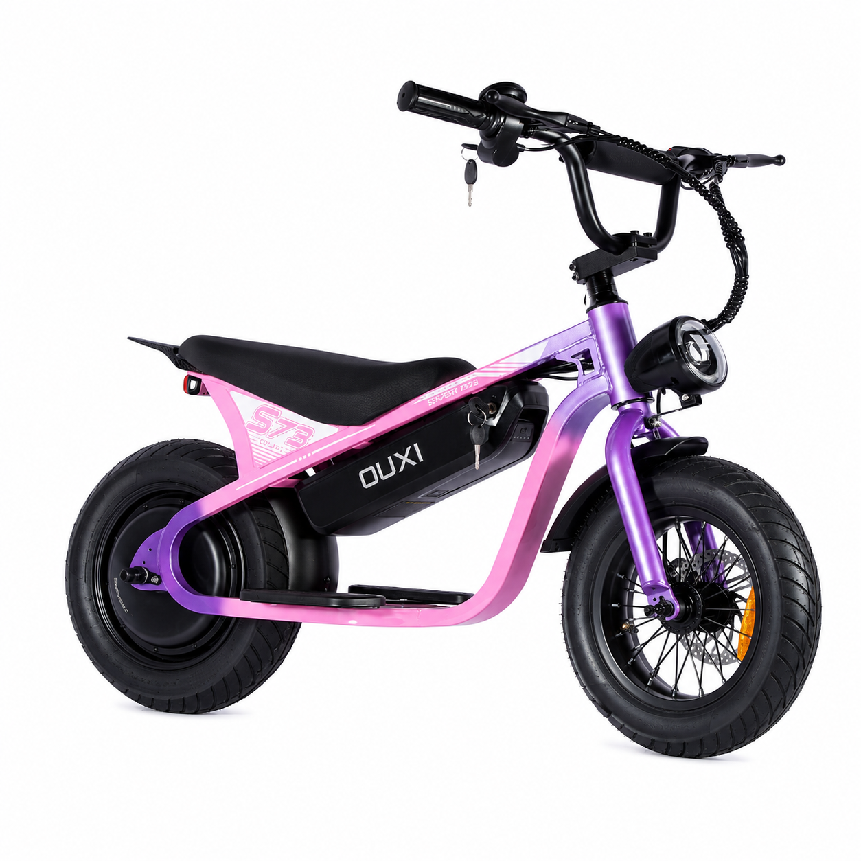 OUXI S73 Mini Elektrische Loopfiets – Roze / Paars
