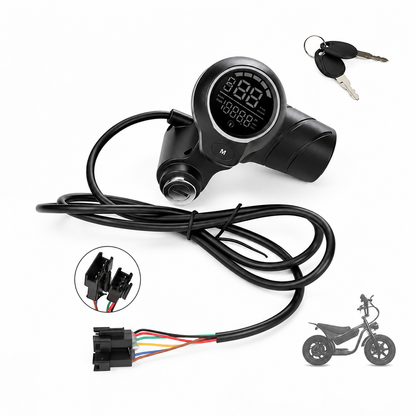 OUXI S73 Mini LCD Display met Gashendel – Origineel – 24V / 36V
