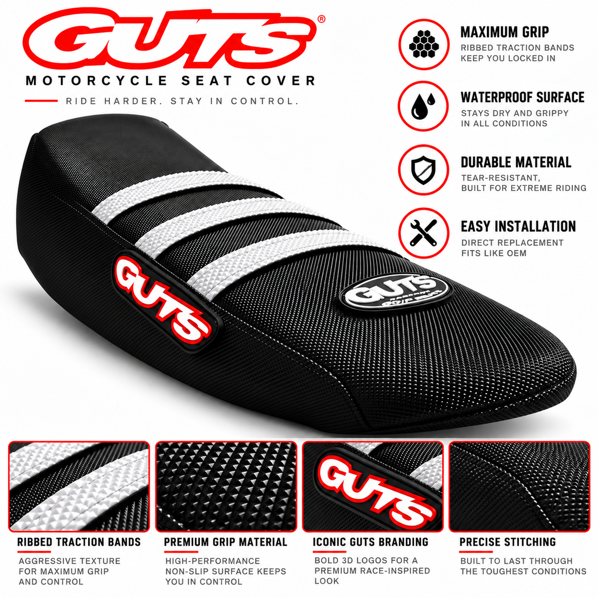 GUTS Seat Cover Zadelhoes voor OUXI GT2000 & Sur-Ron LBX – Zwart