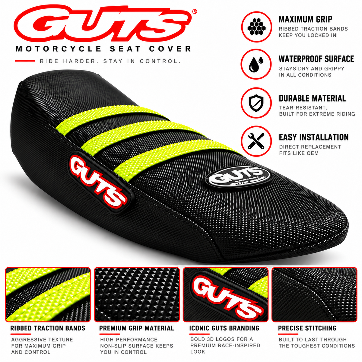 GUTS Seat Cover Zadelhoes voor OUXI GT2000 & Sur-Ron LBX – Zwart