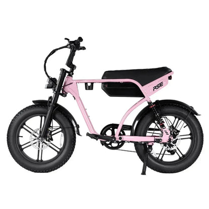 RSE Fatbike Roze – 48V 15Ah | NFC, Alarm & Voetsteunen