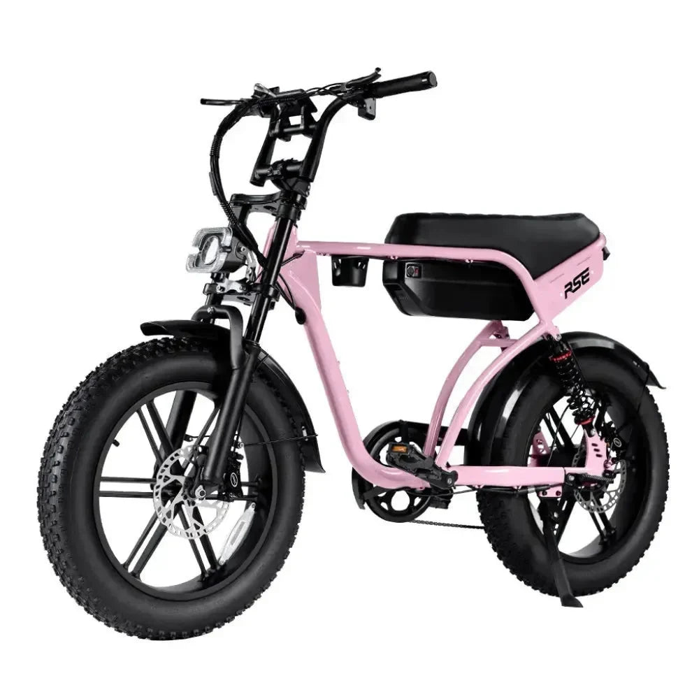 RSE Fatbike Roze – 48V 15Ah | NFC, Alarm & Voetsteunen