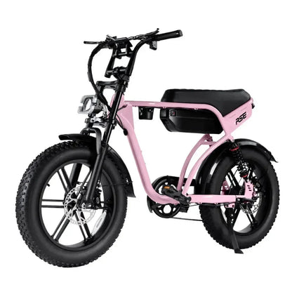 RSE Fatbike Roze – 48V 15Ah | NFC, Alarm & Voetsteunen