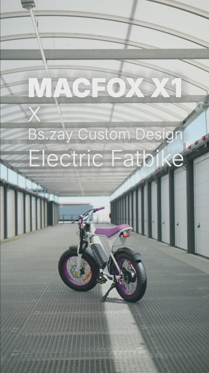 Macfox X1S x Bs.zay Elektrische Fatbike – Incl. Spatborden, Slot & Telefoonhouder